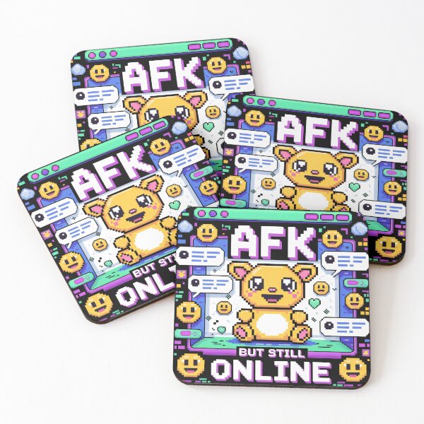 Item preview, AFK But Still Online Pixel Art Kawaii Gamer Aesthetic Art designed and sold by SplashTastic.