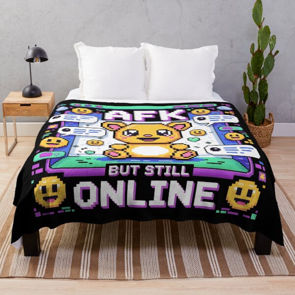 Item preview, AFK But Still Online Pixel Art Kawaii Gamer Aesthetic Art designed and sold by SplashTastic.