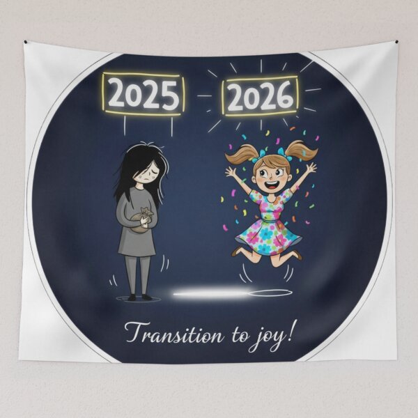 Item preview, 2026: New Year Transformation – From Shadow to Joy designed and sold by JanRizz.
