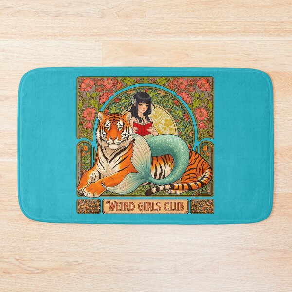 Item preview, Weird Girls Club Art Nouveau Tiger and Mermaid designed and sold by TeeARTHY.