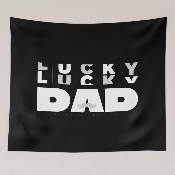 Item preview, Lucky Dad Shirt - Father's Day Gift, White designed and sold by PixelGrafiks.