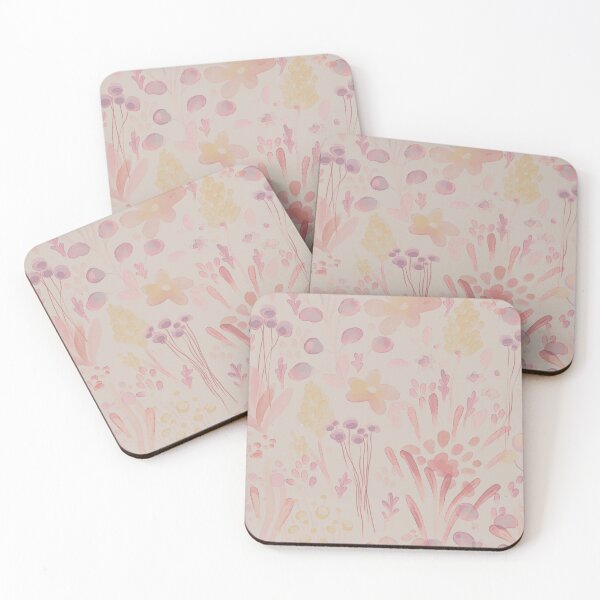 Item preview, Watercolor Wildflower Blush Pink Pastel Beige Floral Pattern - Pale Pink Medley designed and sold by Elisa Moriconi.