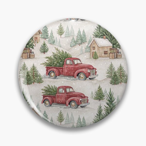 Item preview, Vintage red Christmas truck designed and sold by Merrylands Artshop.
