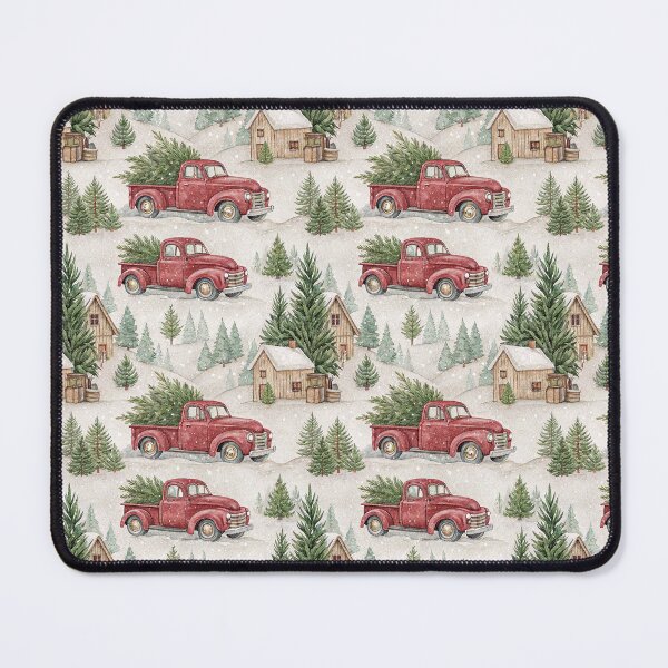 Item preview, Vintage red Christmas truck designed and sold by Merrylands Artshop.