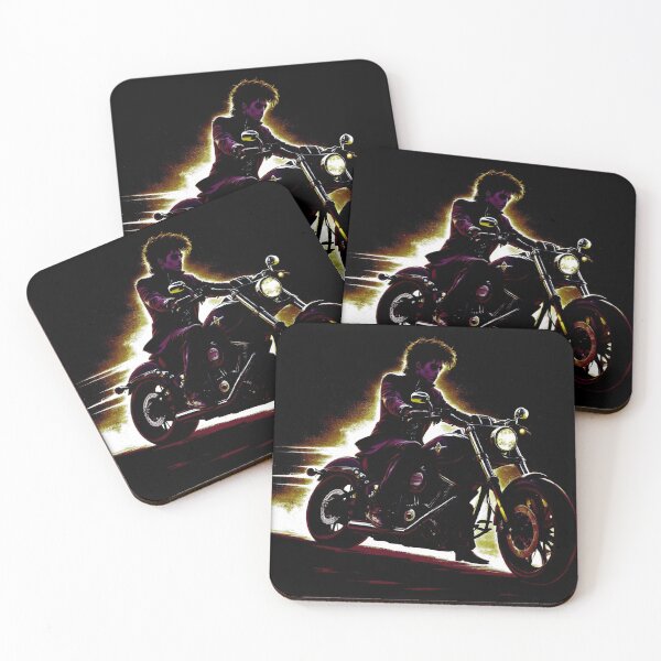 Item preview, Purple Night Rider, for the black fabrics designed and sold by SteadyRolling.
