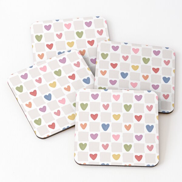 Item preview, Cute Multicolor Gingham Hearts designed and sold by SilRoma.