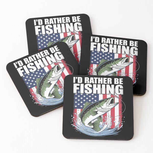 Item preview, I'd Rather Be Fishing Fish Fan Fisherman Humor Bass Fishing  designed and sold by MarryIsMonth.