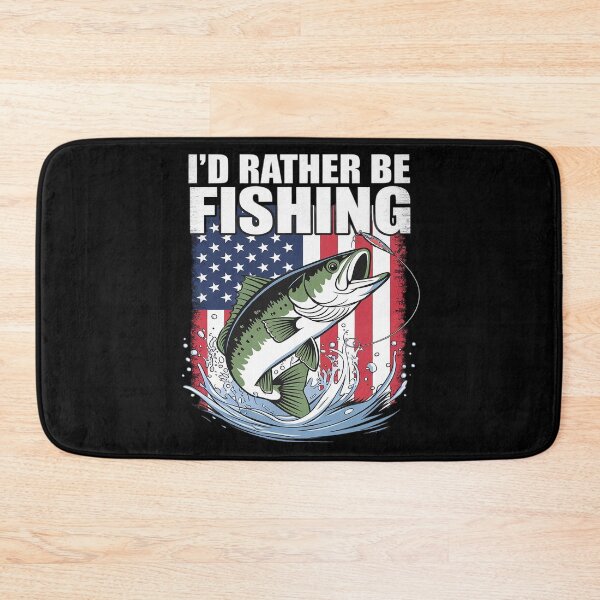 Item preview, I'd Rather Be Fishing Fish Fan Fisherman Humor Bass Fishing  designed and sold by MarryIsMonth.