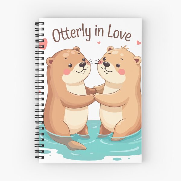 Item preview, Otterly In Love - Cute Otter Couple Holding Hands Funny Valentine Pun designed and sold by Design-Pro-21.