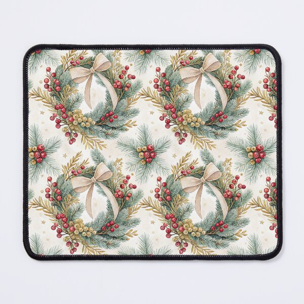 Item preview, Elegant watercolor Christmas wreath designed and sold by Merrylands Artshop.