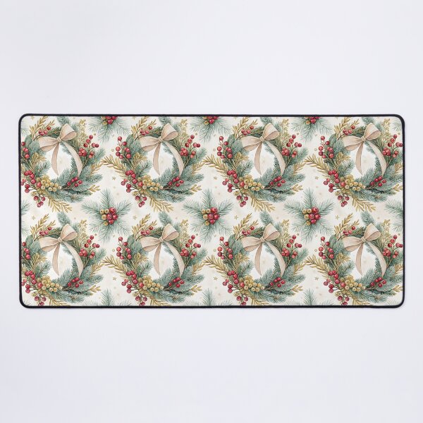 Item preview, Elegant watercolor Christmas wreath designed and sold by Merrylands Artshop.