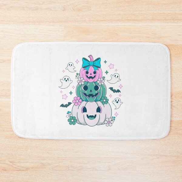 Item preview, Cute Pastel Pumpkin Stack – Kawaii Halloween Ghost Illustration designed and sold by Horrify.