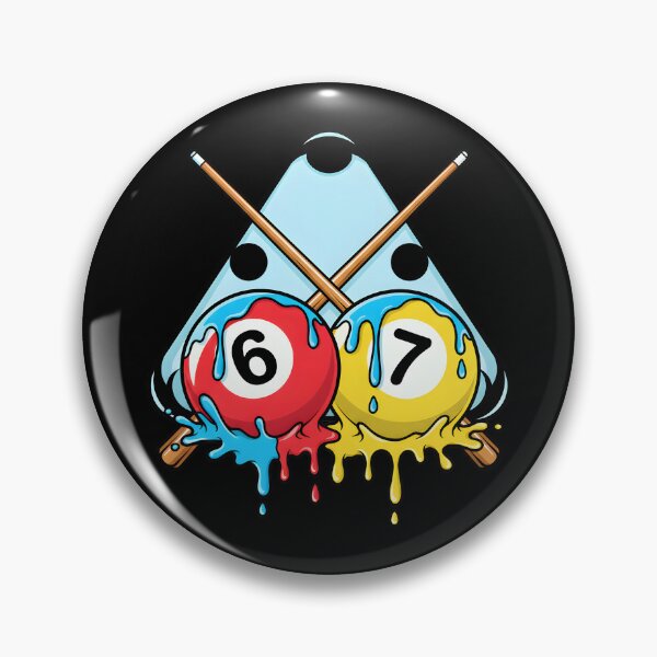 Item preview, Billiard Balls 6 and 7 Ice Cream Drip 67 Pool Player Slime designed and sold by DrawHandArt.