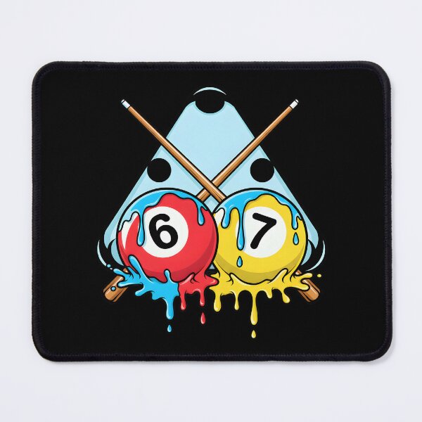 Item preview, Billiard Balls 6 and 7 Ice Cream Drip 67 Pool Player Slime designed and sold by DrawHandArt.