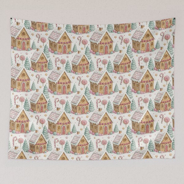 Item preview, Cute watercolor gingerbread house designed and sold by Merrylands Artshop.