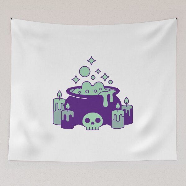 Item preview, Witch Cauldron Potion – Cute Spooky Halloween Magic Illustration designed and sold by Horrify.