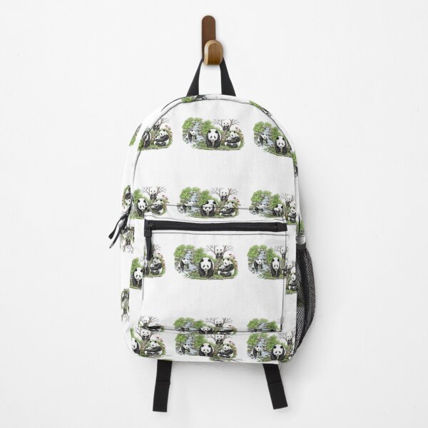 Item preview, Giant Panda Family at Tropical Waterfall designed and sold by TeeARTHY.