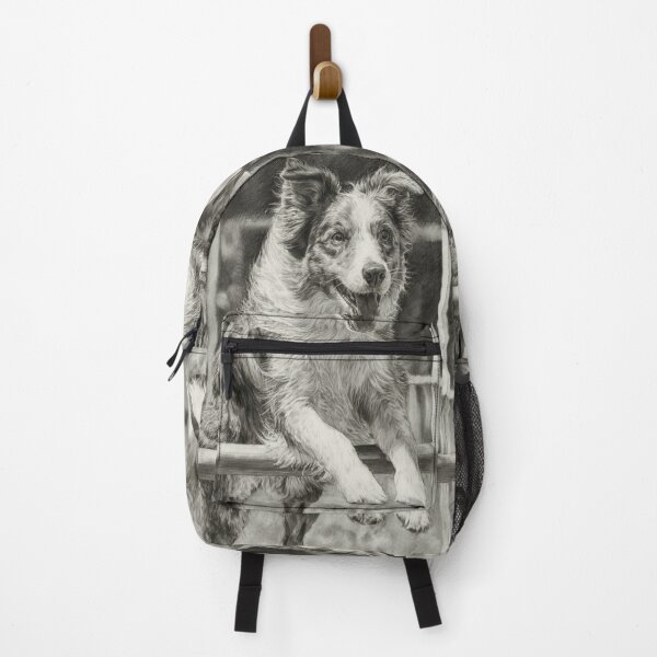 Item preview, A lively Australian Shepherd dog weaving through an agility course, Dogs in Motion designed and sold by CDC40.
