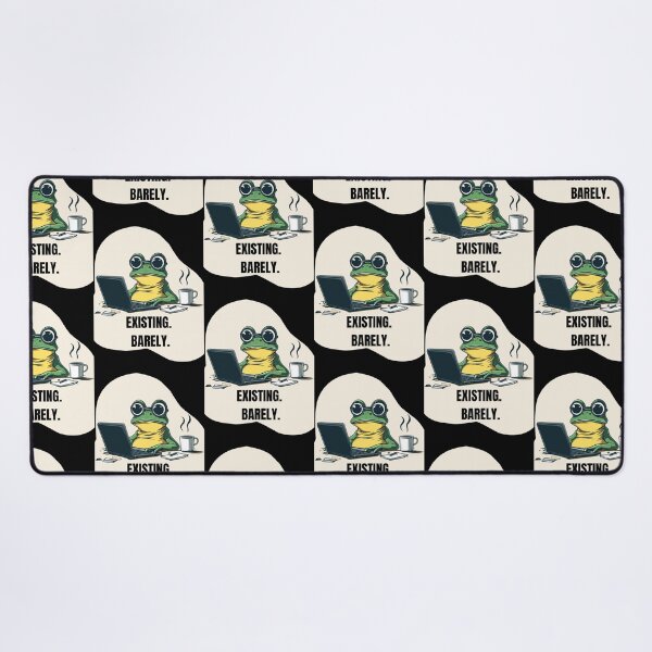 Item preview, Existing Barely Frog Meme – Relatable Office Burnout Funny Cartoon designed and sold by MiraLumeStudio.