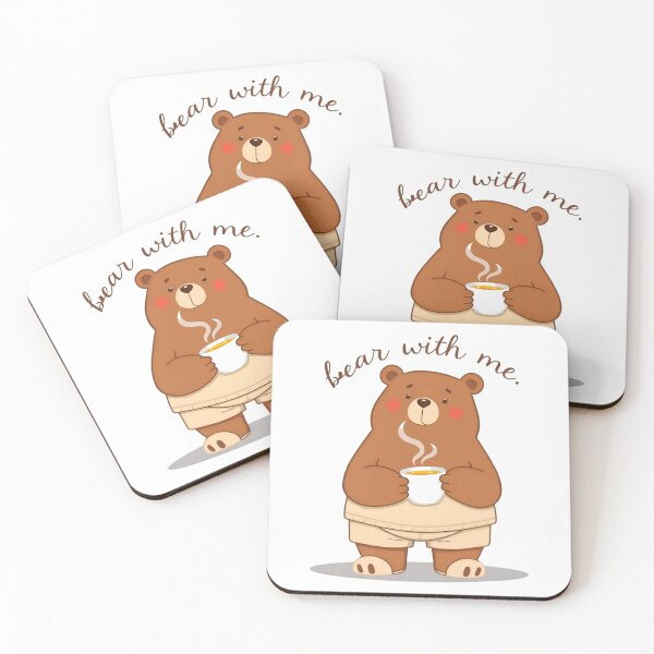 Item preview, Cute Bear With Tea Bear With Me Pun designed and sold by LowBattery Social Club.
