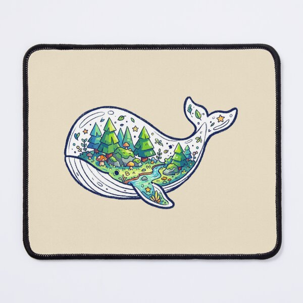 Item preview, Terrarium Whale with Forest Landscape, Whimsical Nature Art designed and sold by Magnificent Lizard.