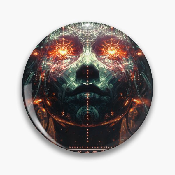 Item preview, Cyber Ritual Entity With Glowing Eyes designed and sold by DarkSpaceVibes.