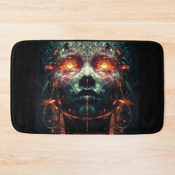 Item preview, Cyber Ritual Entity With Glowing Eyes designed and sold by DarkSpaceVibes.