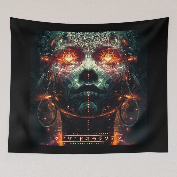 Item preview, Cyber Ritual Entity With Glowing Eyes designed and sold by DarkSpaceVibes.