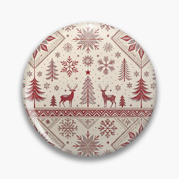 Item preview, Scandinavian Christmas pattern designed and sold by Merrylands Artshop.