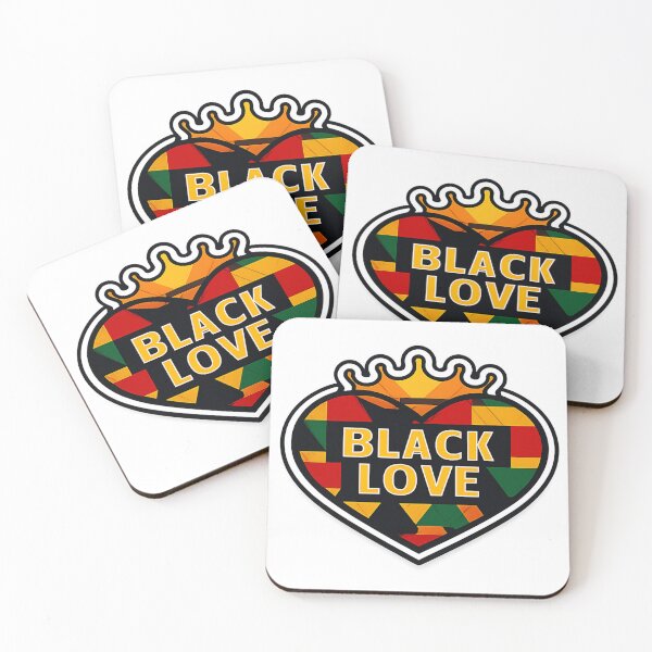 Item preview, Black Love – Kente Cloth Heart & Crown Art designed and sold by The Crimson Halo.