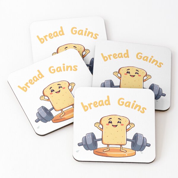 Item preview, Funny Bread Gains Weightlifting Toast designed and sold by LowBattery Social Club.