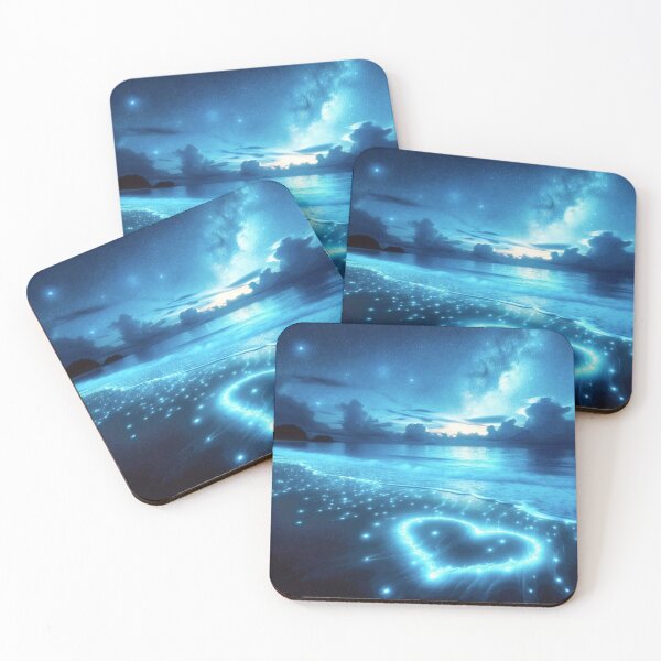 Item preview, Romantic Heart ~ Bioluminescence on the beach designed and sold by Angelstkw.