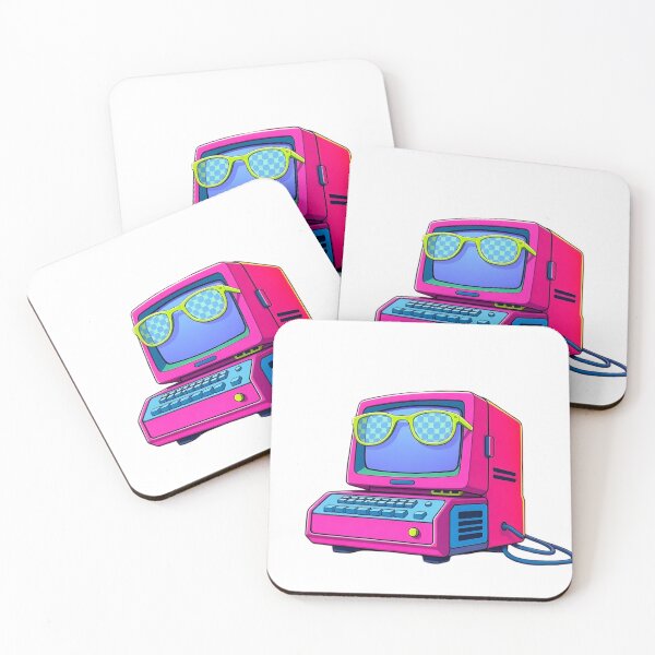 Item preview, Retro Vaporwave 80s Pink Computer designed and sold by LowBattery Social Club.