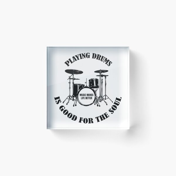 Item preview, "Drum Therapy – Good for the Soul Tee" designed and sold by oldrockerdudes.