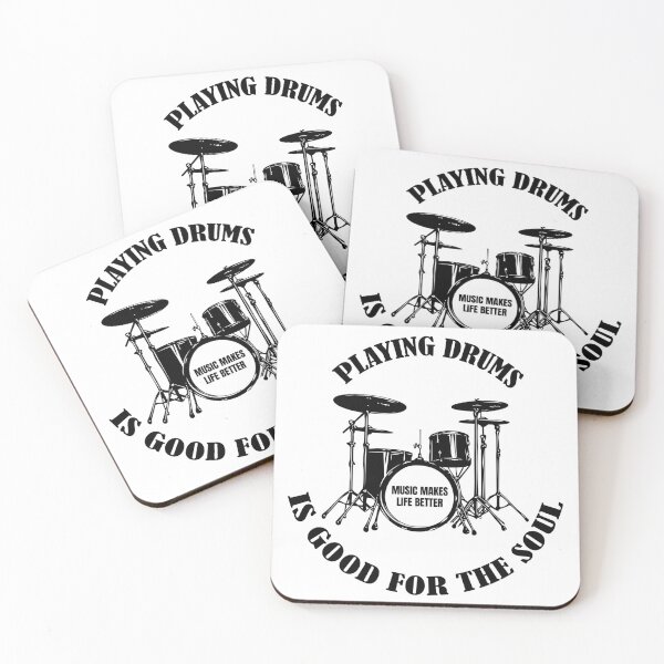 Item preview, "Drum Therapy – Good for the Soul Tee" designed and sold by oldrockerdudes.
