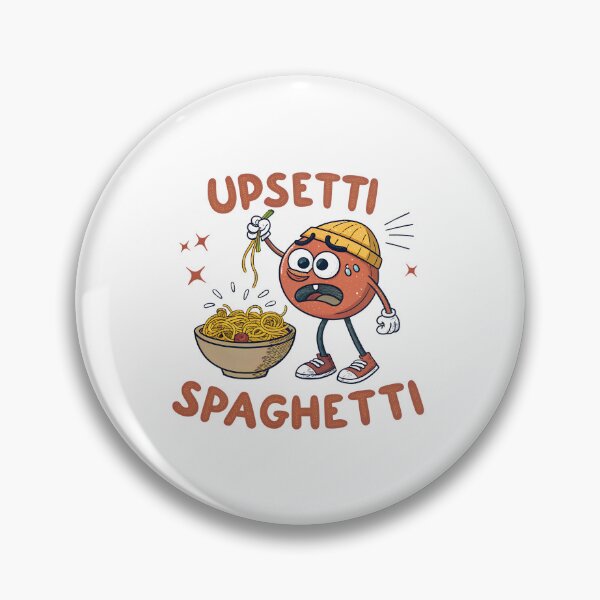 Item preview, Upsetti Spaghetti Funny Meme Cartoon | Sad Spaghetti Noodles Humor Design designed and sold by VividOrganica.