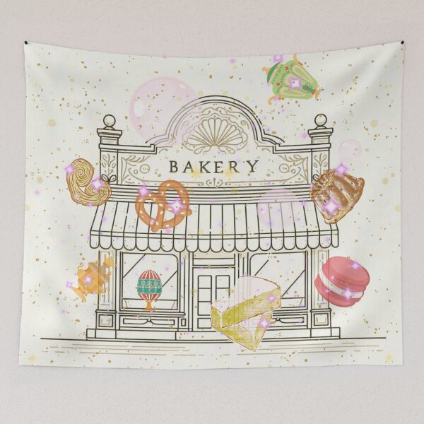 Item preview, Magical Bakery Illustration – Dreamy Cake Shop with Floating Desserts designed and sold by Sugar Wisdom .