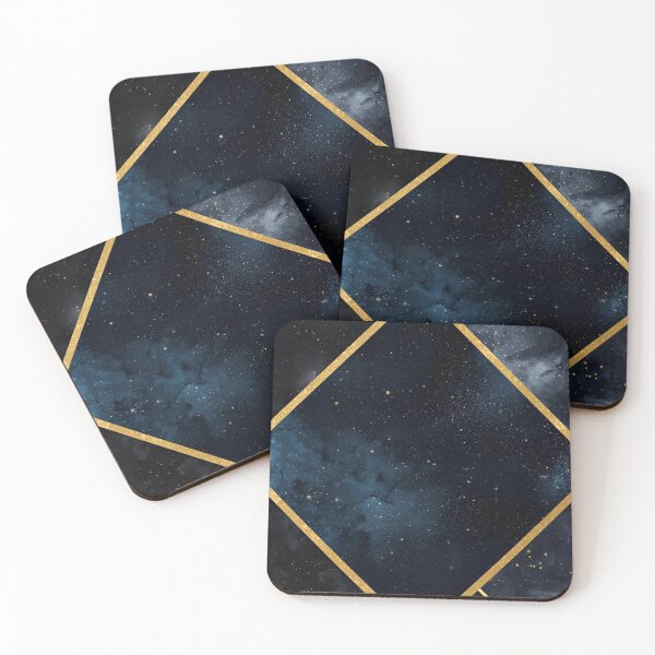 Item preview, Celestial Gold Diamond Navy Galaxy Night Sky designed and sold by LakLuxe studio .