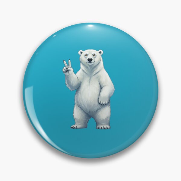 Item preview, Polar Bear Giving Peace Sign  designed and sold by TeeARTHY.