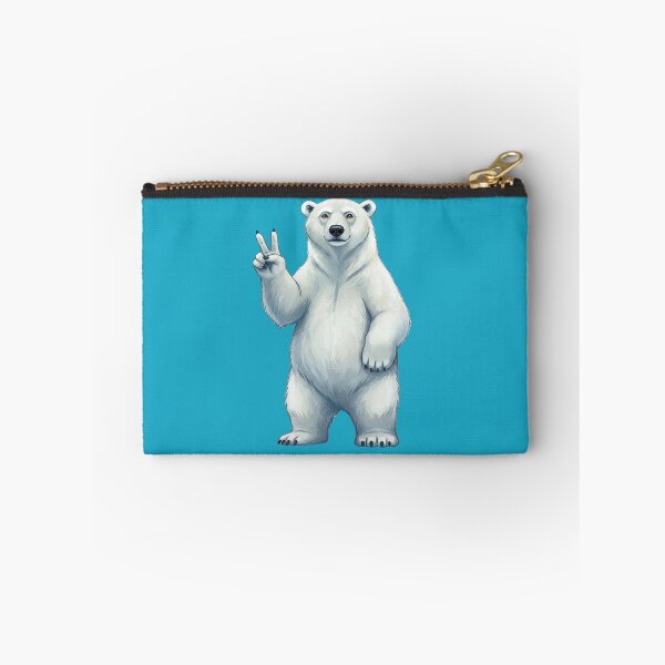 Item preview, Polar Bear Giving Peace Sign  designed and sold by TeeARTHY.