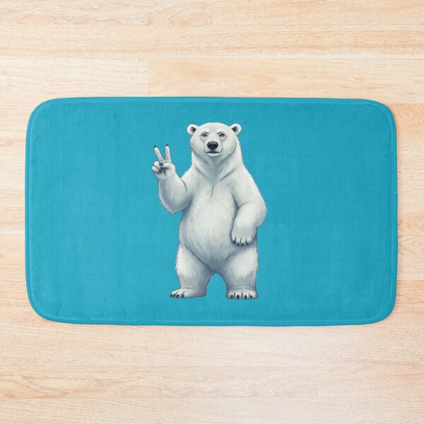 Item preview, Polar Bear Giving Peace Sign  designed and sold by TeeARTHY.