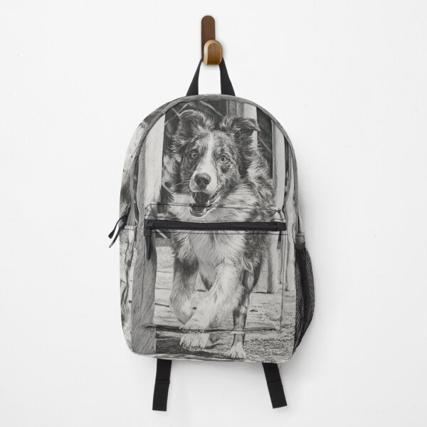 Item preview, A lively Australian Shepherd dog weaving through an agility course, Dogs in Motion designed and sold by CDC40.