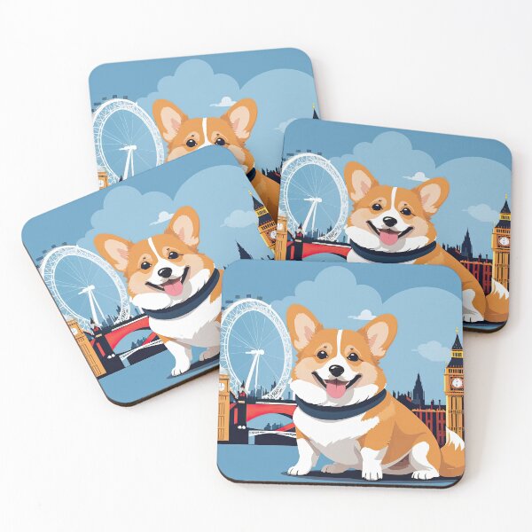 Item preview, Cheerful Corgi in London designed and sold by digiscapeart.