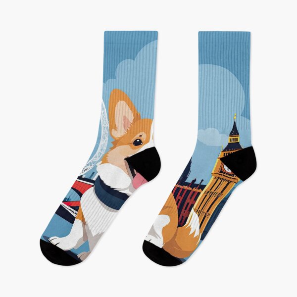 Item preview, Cheerful Corgi in London designed and sold by digiscapeart.