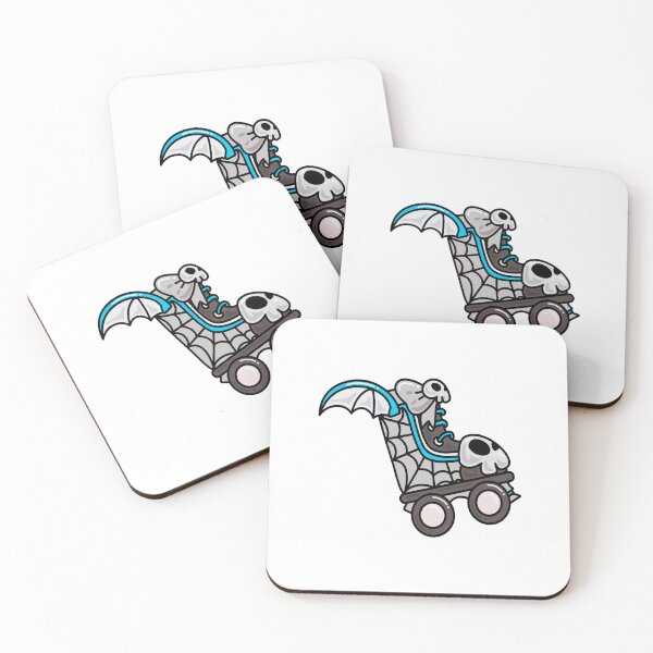 Item preview, Cute Skeleton Roller Coaster – Spooky Halloween Cartoon Ride designed and sold by Horrify.