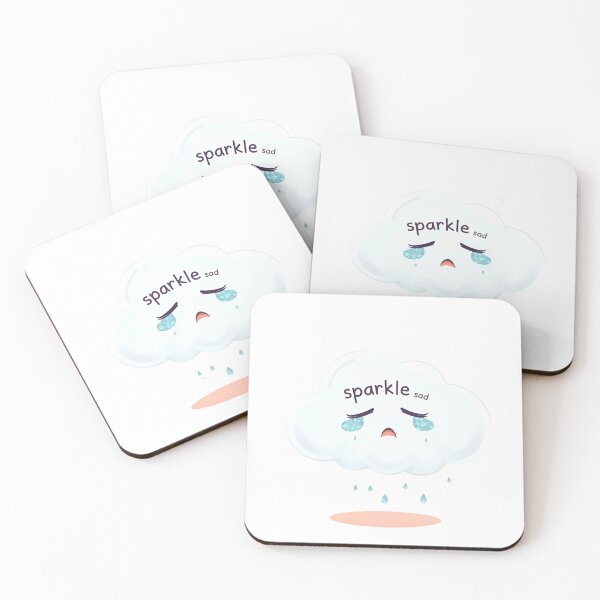 Item preview, Cute Sad Sparkle Cloud Pastel designed and sold by LowBattery Social Club.