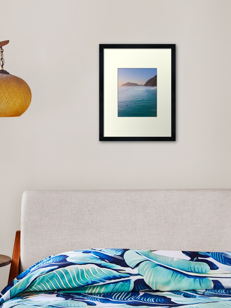 Samle aflange National folketælling Surfers in Cape Town - Drone Photography" Framed Art Print by thisisalex |  Redbubble