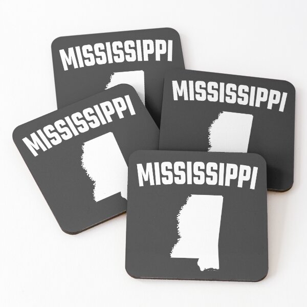 Item preview, Mississippi State Pride - Classic White Silhouette Map designed and sold by mashmosh.