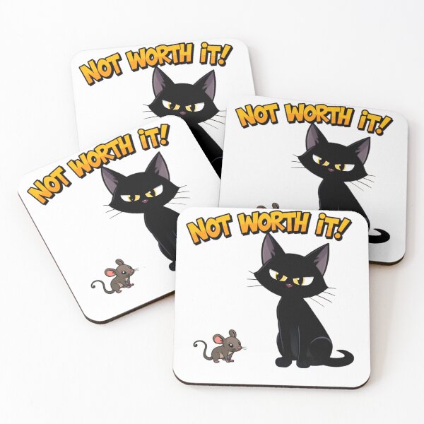 Item preview, Grumpy Black Cat Not Worth It designed and sold by LowBattery Social Club.