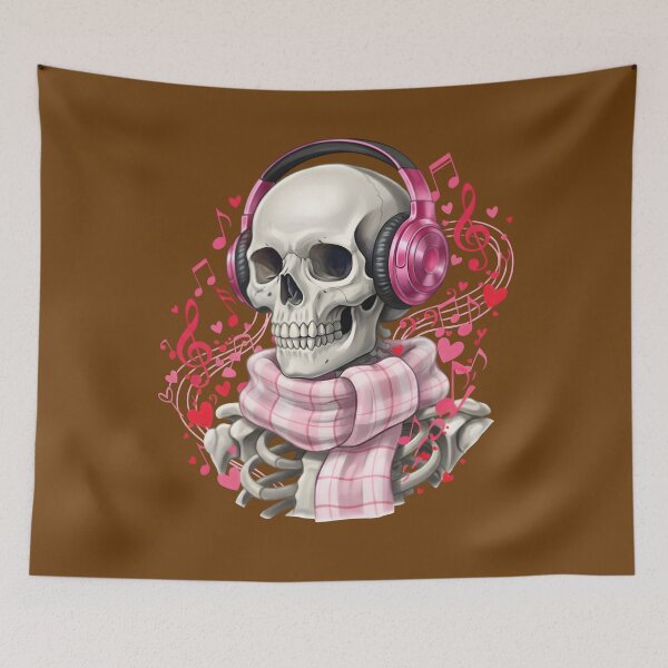 Item preview, Lovesick Beats: The Pink Rhythm Skeleton designed and sold by InkWeaveShop.